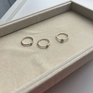 Gold Minimalist Jewelry Rings Set